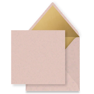 oudroze envelop met gouden inlay